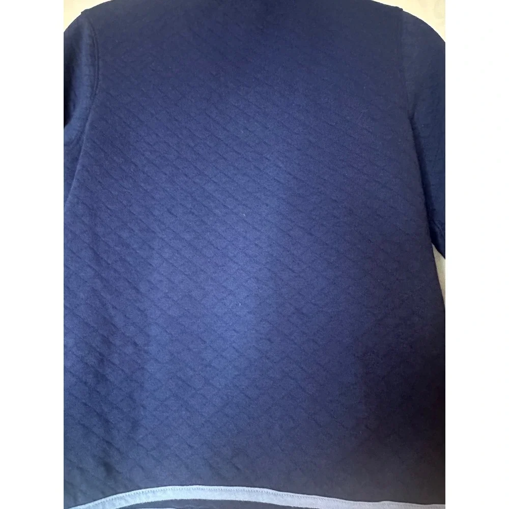Cat & Jack‎ Kids Navy Blue Quilted Quarter Zip Pullover Sweatshirt Size L 10/12